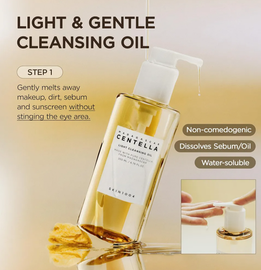 SKIN1004 Madagascar Centella Double Cleansing Duo (Centella Ampoule Foam + Centella Light Cleansing Oil)