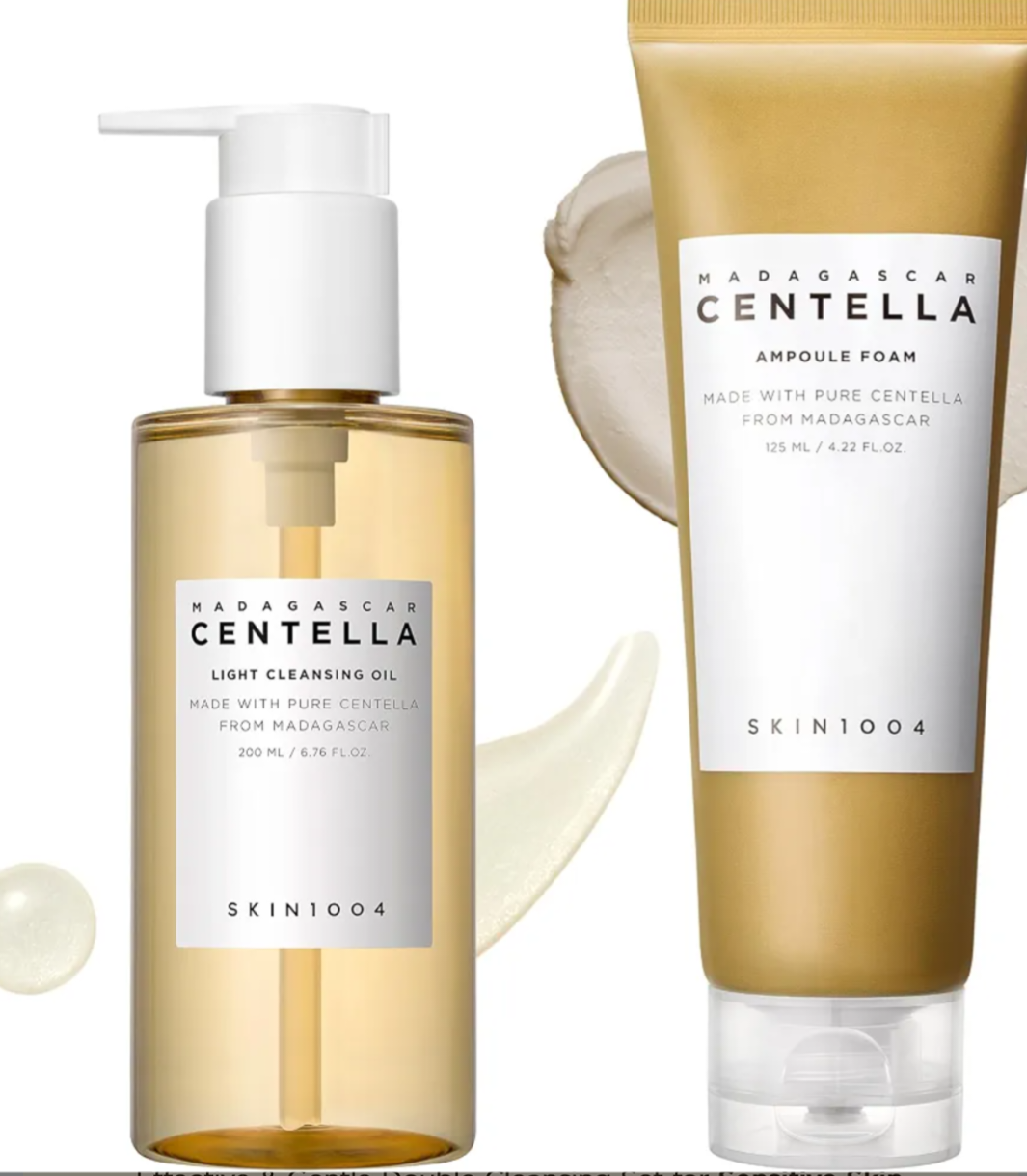 SKIN1004 Madagascar Centella Double Cleansing Duo (Centella Ampoule Foam + Centella Light Cleansing Oil)